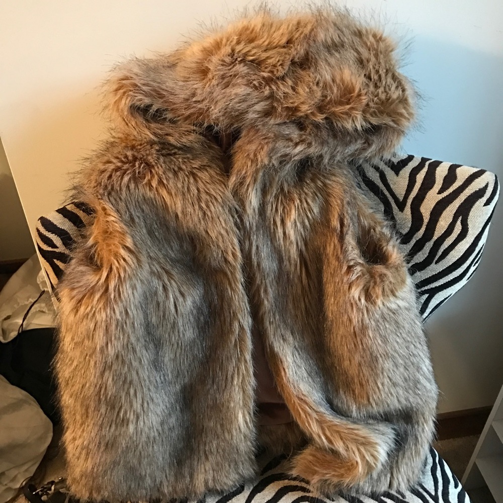 Faux fur vest